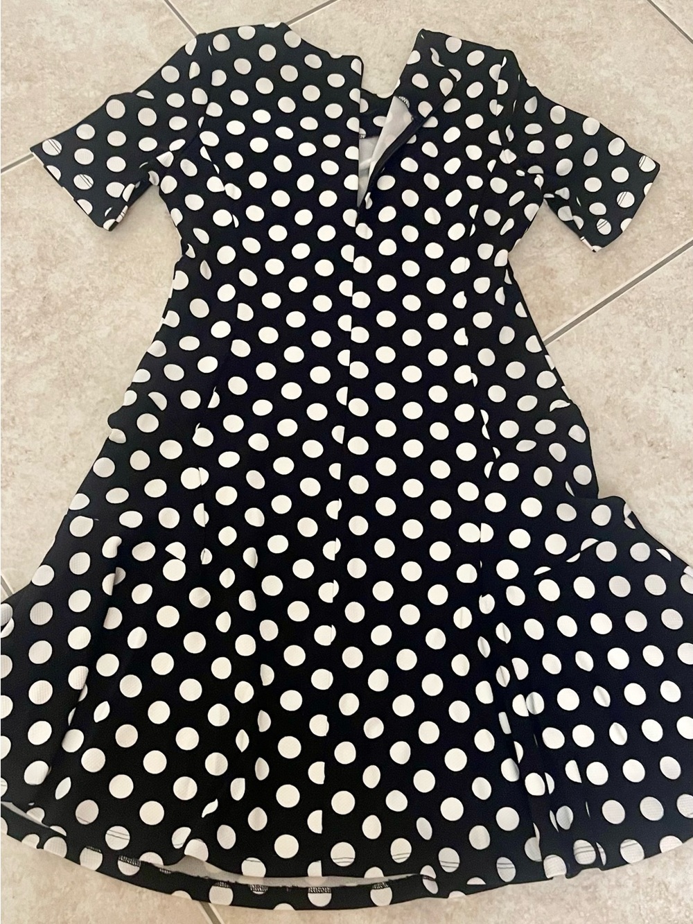 Michaels Black and White Polka Dot Midi Dressvintage